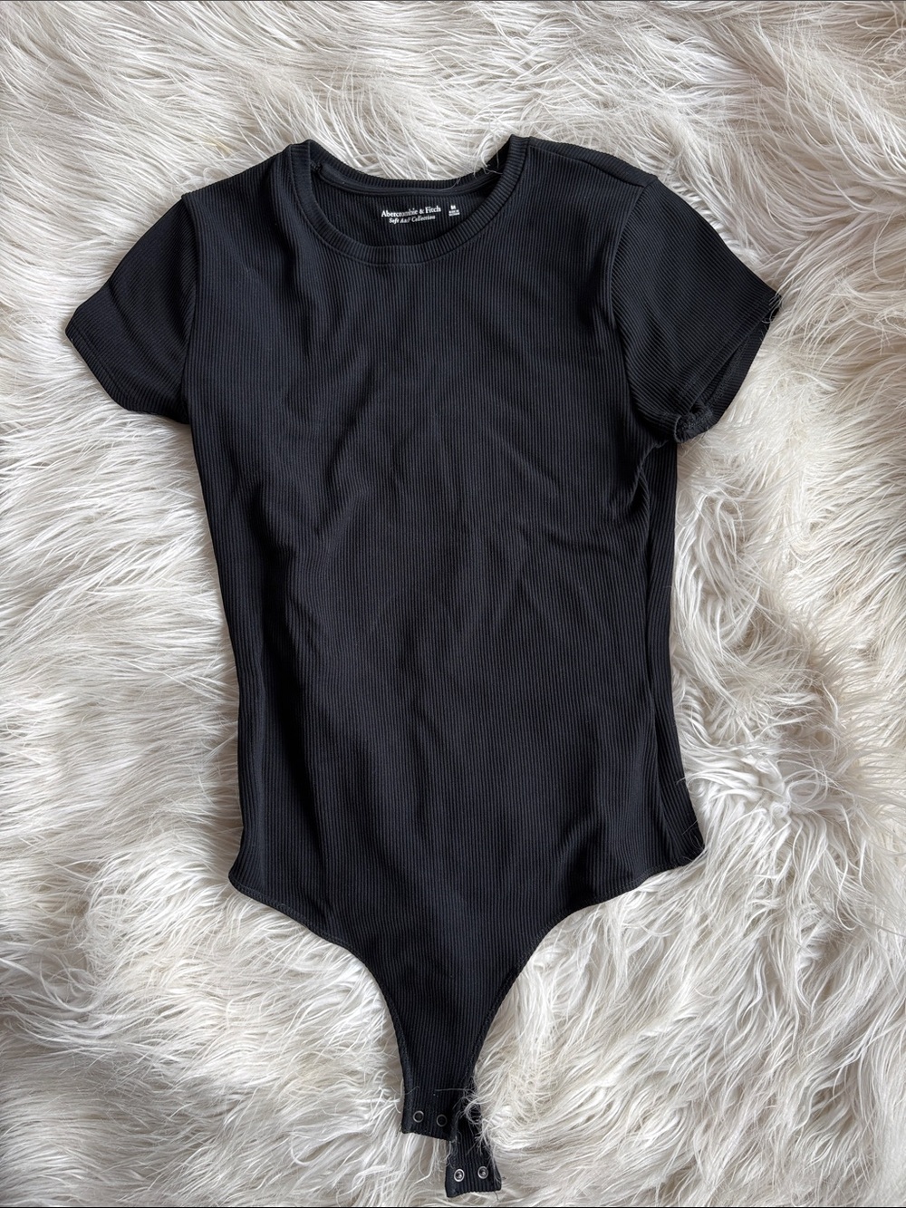 A&F Ribbed Short Sleeve Bodysuit